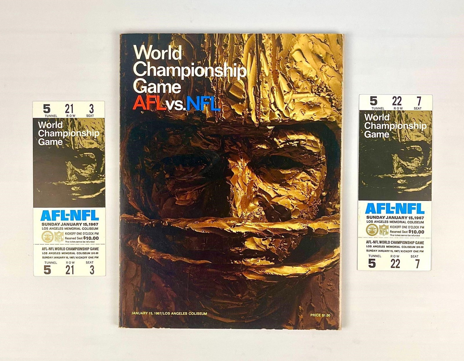 1967 Super Bowl I Official NFL Program (2 Tickets) (1 of 6)
