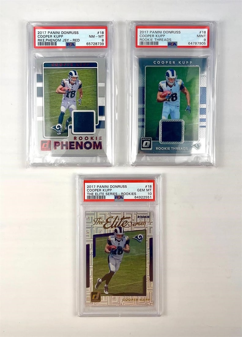 2017 Panini Donruss #18 Cooper Kupp (RC) (PSA) (3) (1 of 5)