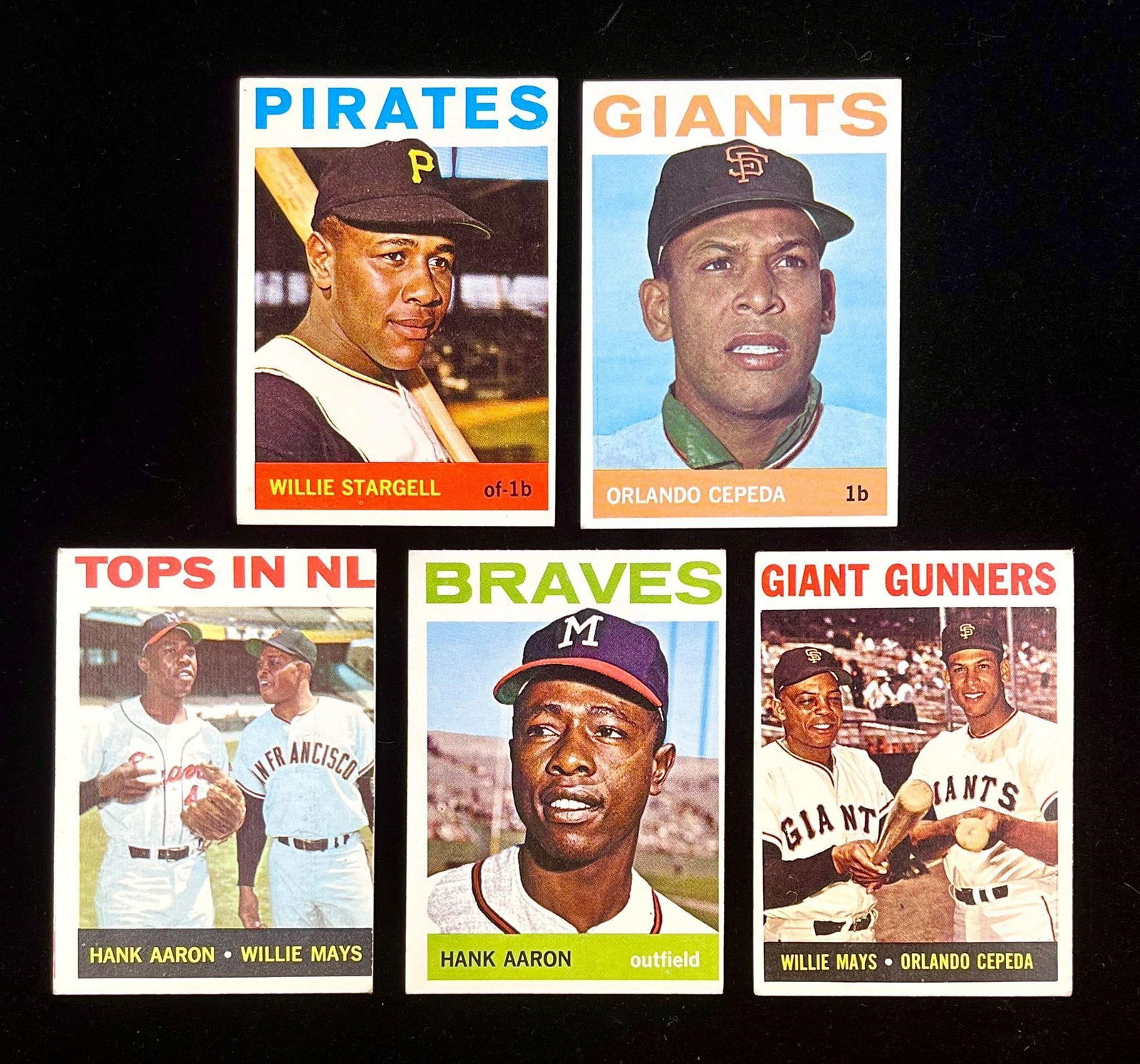 1964 Topps Baseball Cards (HOF) (5) (1 of 2)
