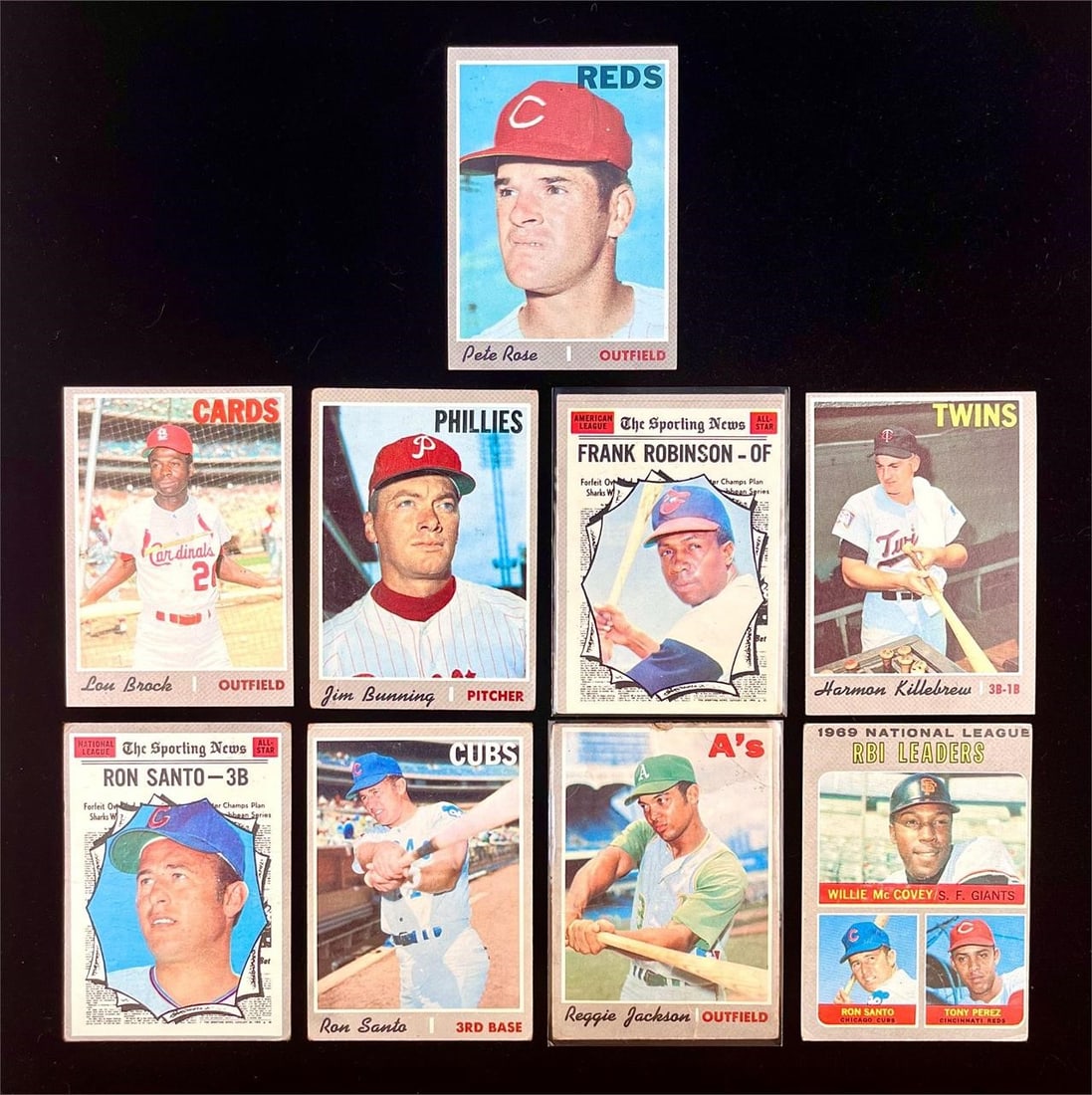 1970 Topps Baseball Cards (HOF) (9) (1 of 4)