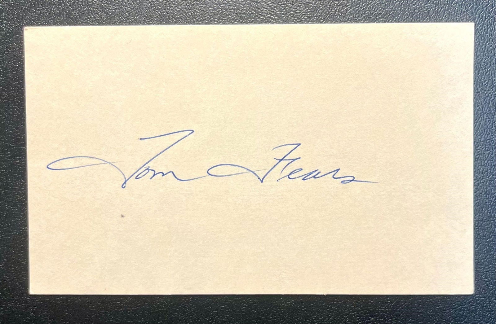 Tom Fears Signed Cut Index Card (1 of 3)