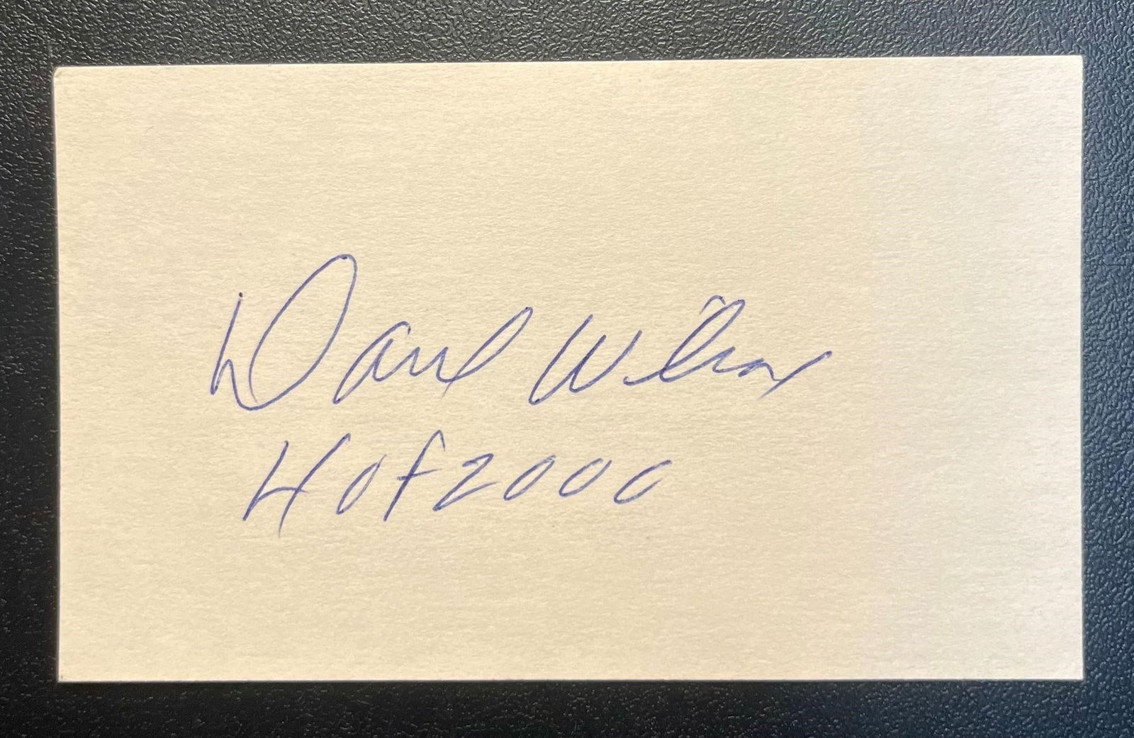 Dave Wilcox Signed Cut Index Card: Dave Wilcox Autographed Cut Index Card. This Dave Wilcox autographed cut index card features the signature of one of the most respected linebackers of the modern NFL era. Nicknamed "The Intimidator,"