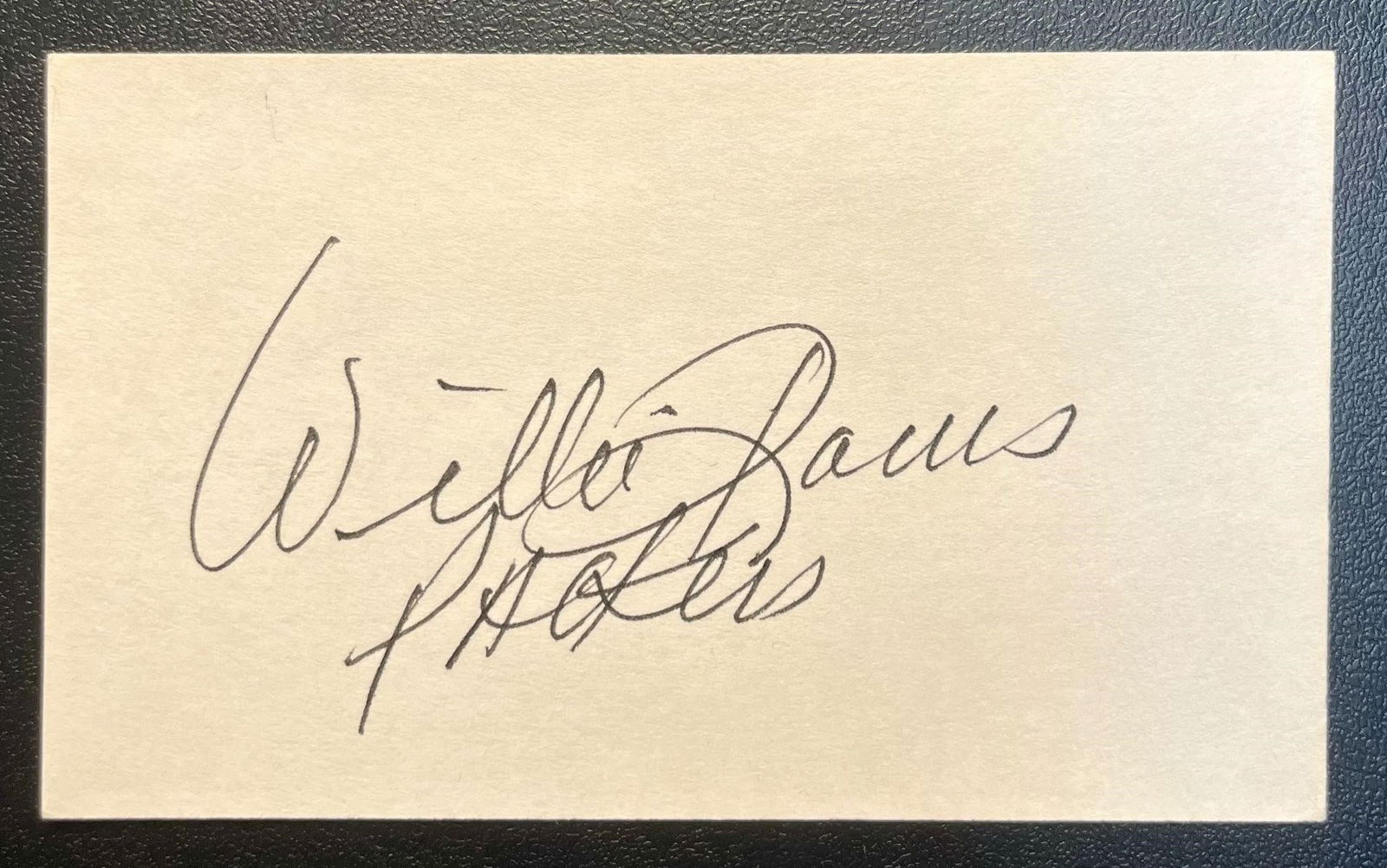 Willie Davis Signed Cut Index Card (1 of 3)