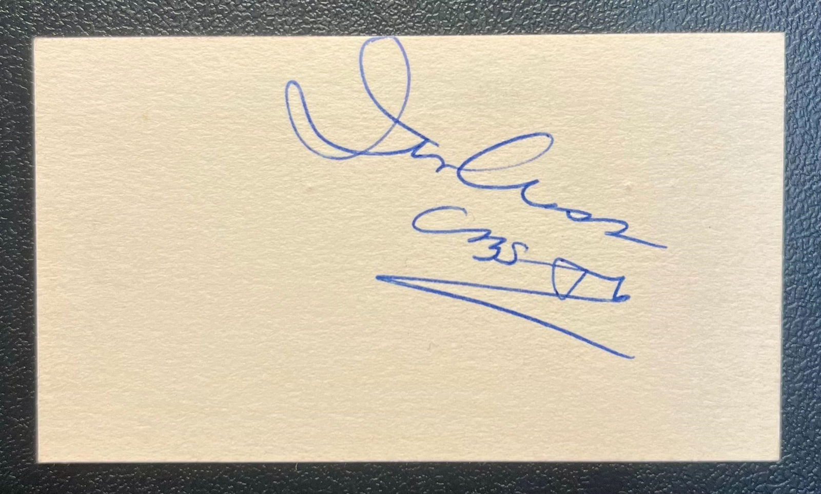 Irv Cross Signed Cut Index Card (1 of 3)