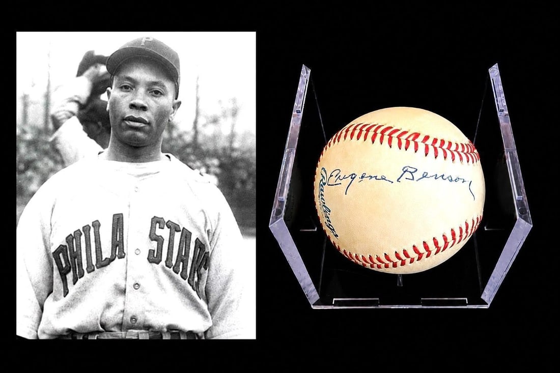 Eugene Benson Signed OAL MLB Baseball (1 of 3)