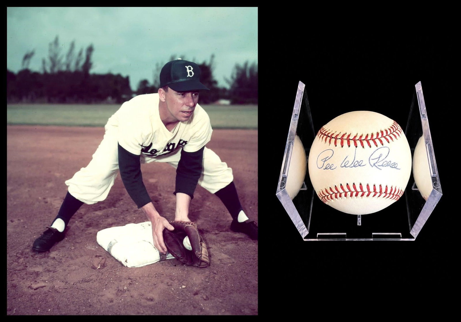 Pee Wee Reese Signed ONL MLB Baseball (1 of 3)