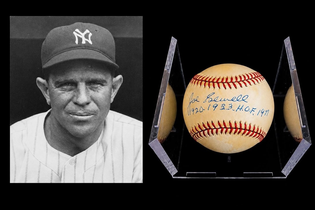 Joe Sewell Signed OAL MLB Baseball: Joe Sewell Autograph Official American League Bobby Brown Major League Baseball. Inscribed "1920-1933 HOF 1977". Beautifully signed and inscribed by one of the greatest contact hitters in Major League