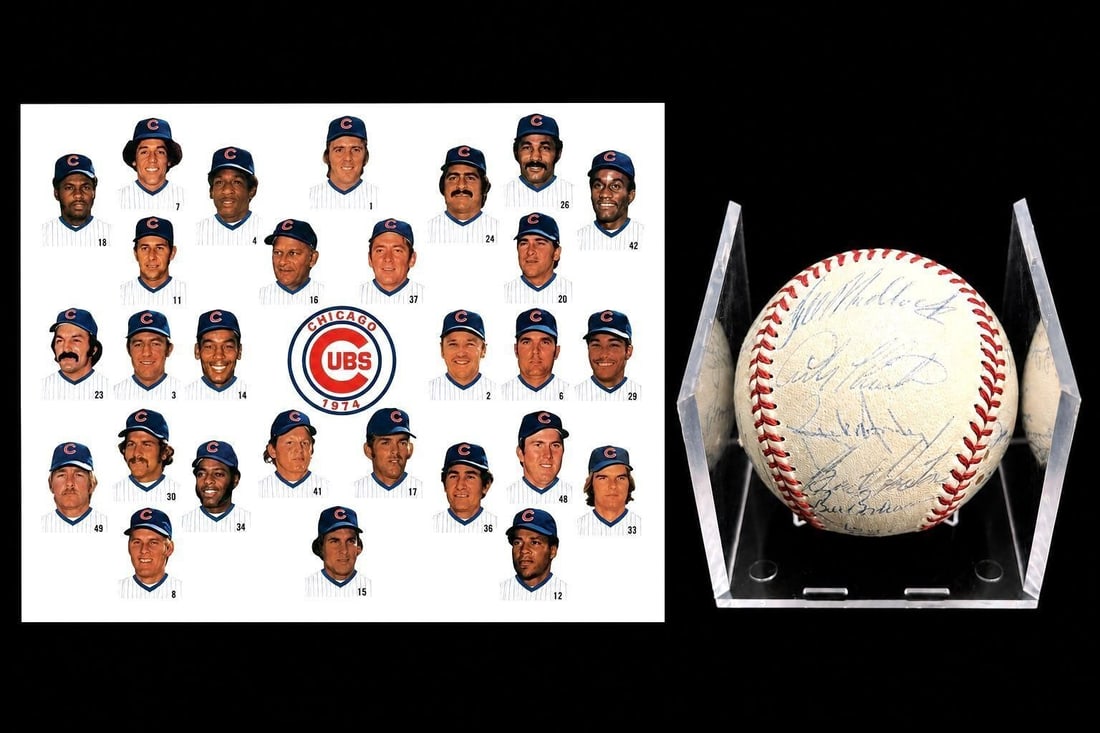 1974 Chicago Cubs Signed OAL Baseball (22 Autos) (1 of 8)