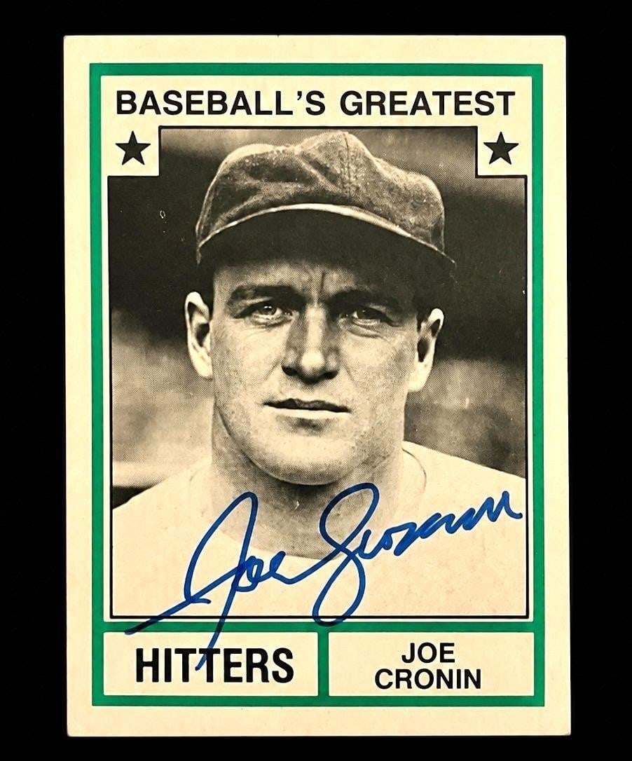 Signed 1982 TCMA Joe Cronin Baseball's Greatest (1 of 2)