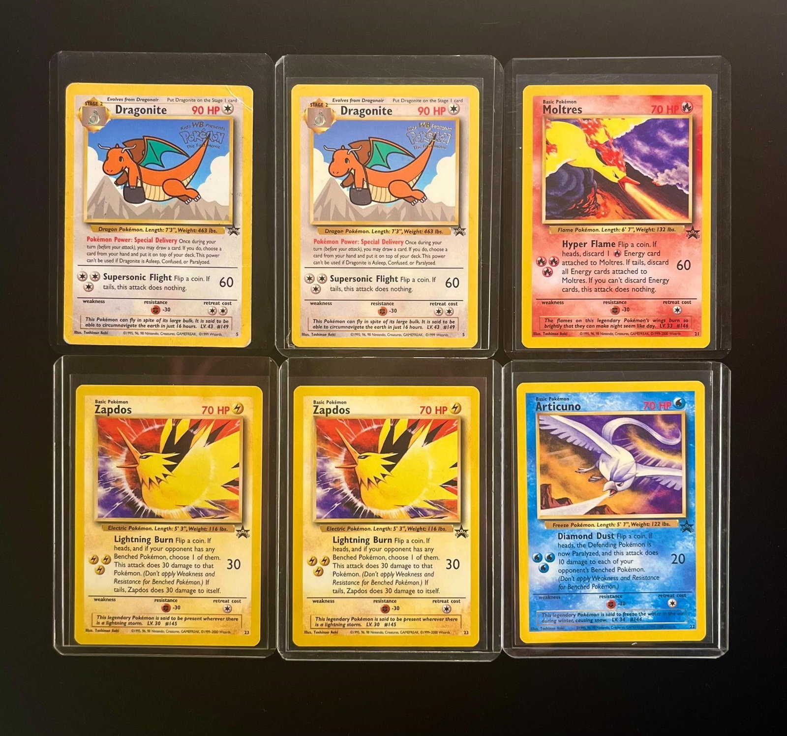 1999-2000 Pokemon Movie Black Star Promo Cards (6) (1 of 2)