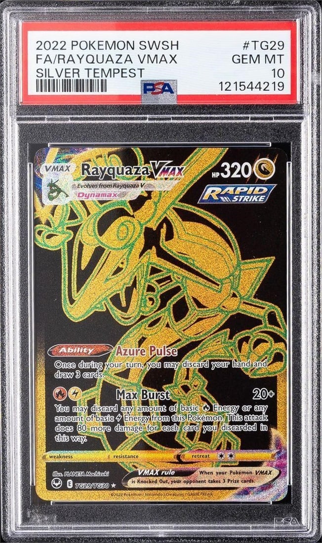 2022 Pokemon SWSH #TG29 FA/Rayquaza VMAX (PSA 10) (1 of 2)