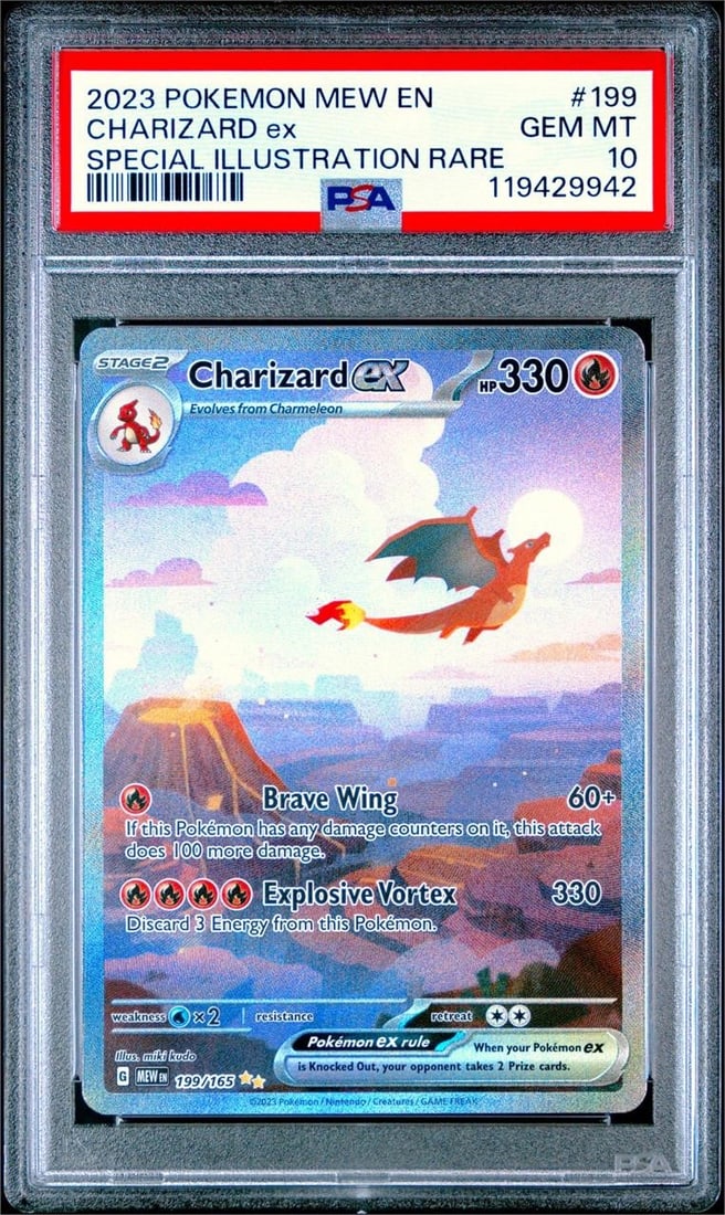 2023 Pokemon Mew EN #199 Charizard ex SIR (PSA 10) (1 of 3)