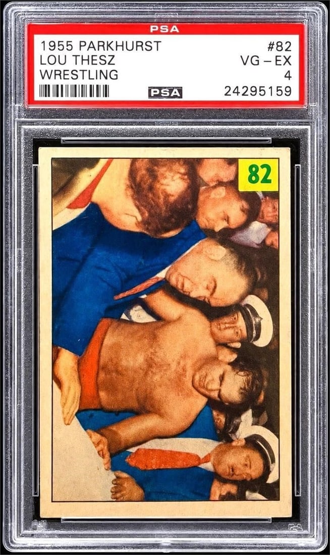 1955 Parkhurst Wrestling #82 Lou Thesz (PSA 4) (1 of 2)