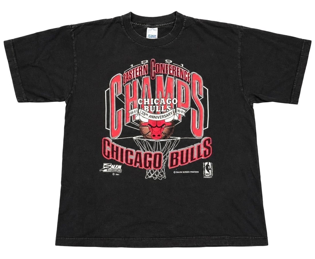 1991 Salem Sportswear Chicago Bulls T-Shirt (XL) (1 of 6)