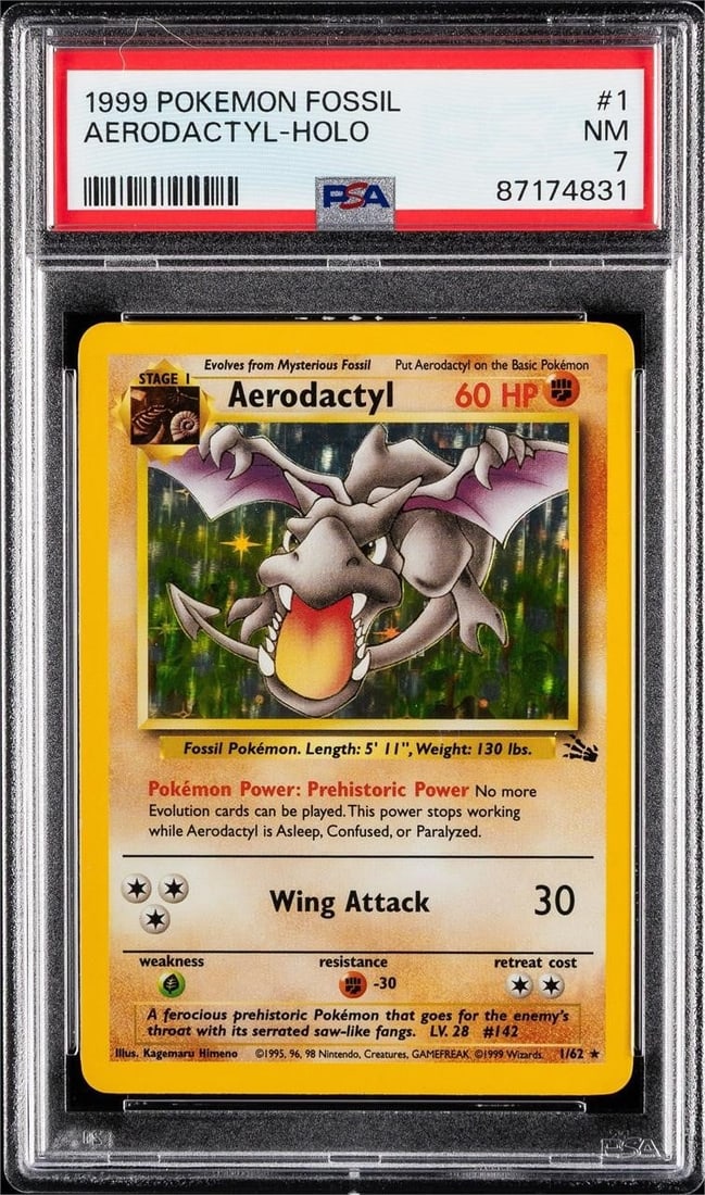 1999 Pokemon Game #1 Aerodactyl - Holo (PSA 7) (1 of 2)