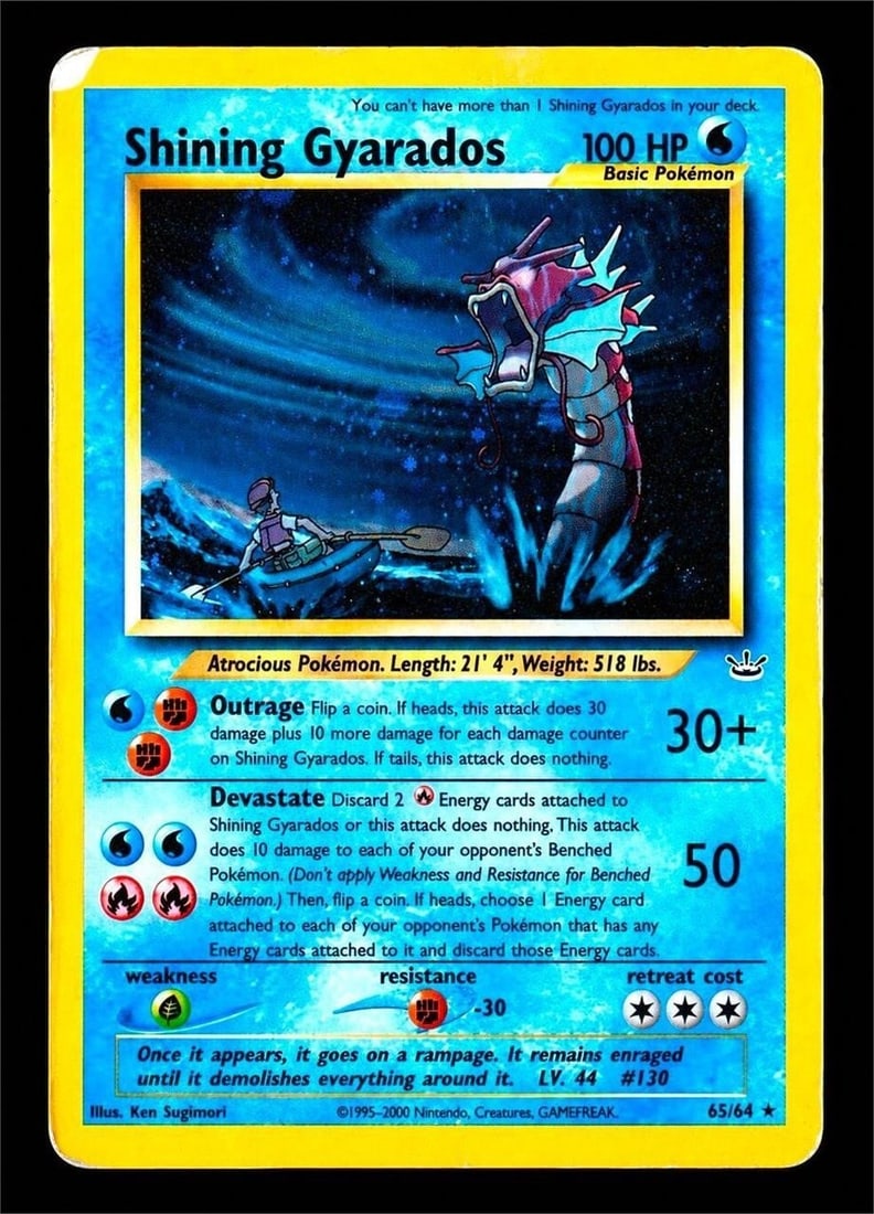 2001 P.M. Neo Revelation #65 Shining Gyarados (1 of 2)