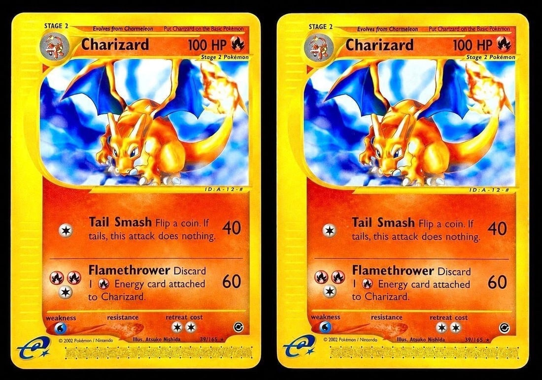 2002 Pokemon Expedition #39 Charizard Cards (2) (1 of 2)