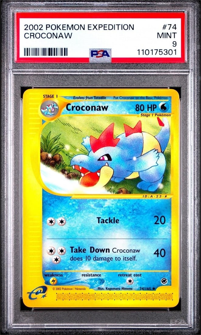 2002 Pokemon Expedition #74 Croconaw (PSA 9) (1 of 2)