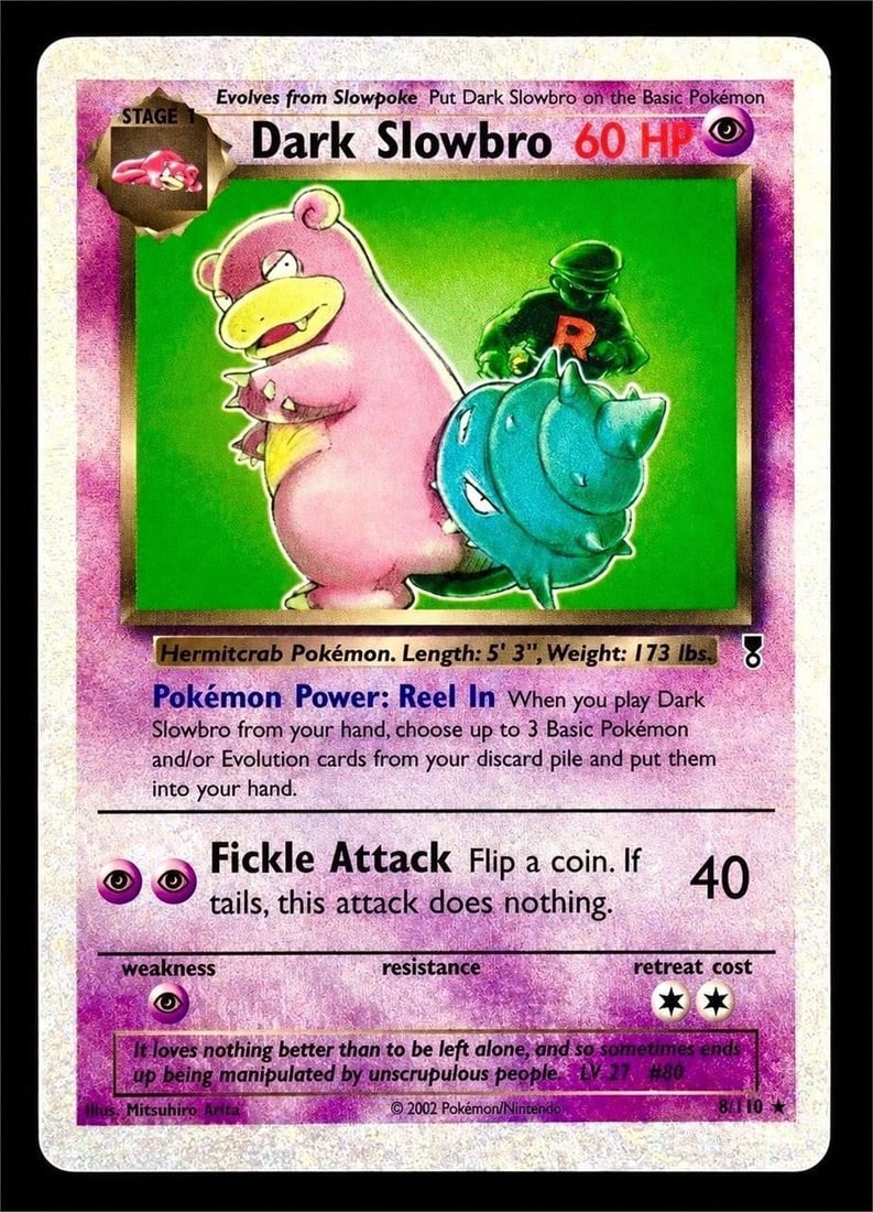 2002 Pokemon Legendary Collection #8 Dark Slowbro (1 of 2)