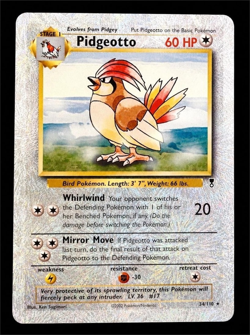 2002 Pokemon Legendary Collection #34 Pidgeotto (1 of 2)