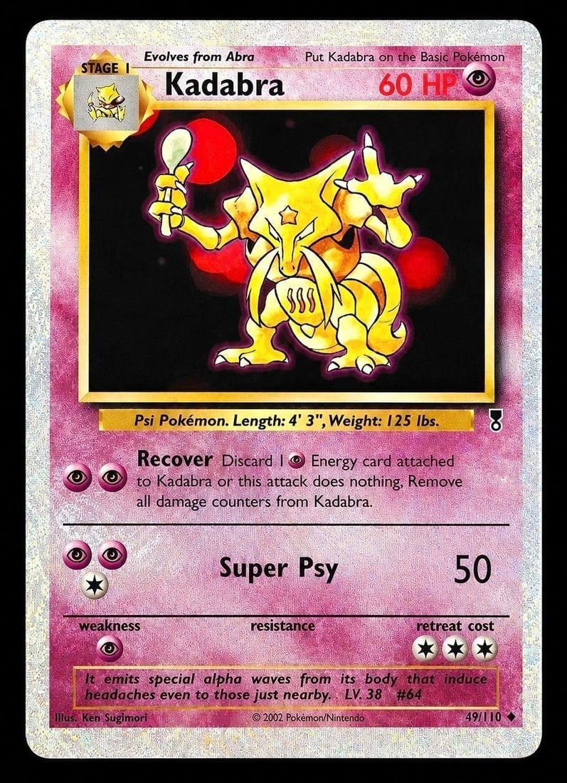 2002 Pokemon Legendary Collection #49 Kadabra (1 of 2)