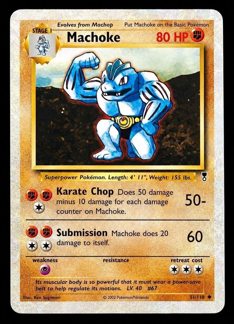 2002 Pokemon Legendary Collection #51 Machoke (1 of 2)
