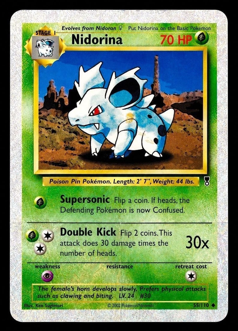 2002 Pokemon Legendary Collection #55 Nidorina (1 of 2)