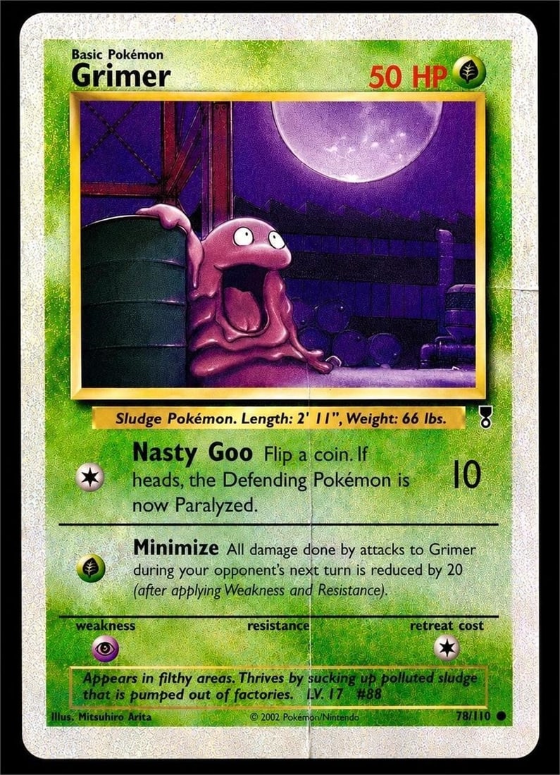 2002 Pokemon Legendary Collection #78 Grimer (1 of 2)