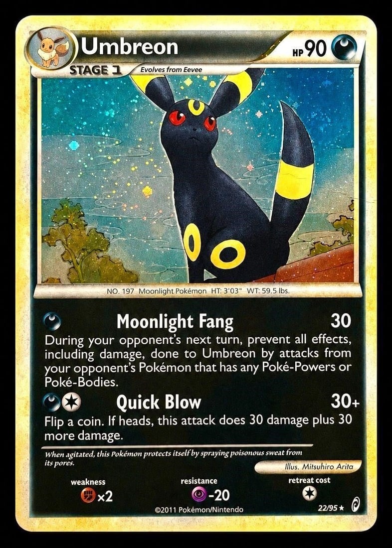 2011 Pokemon Call Of Legends #22 Umbreon - Holo: 2011 Pokemon Call Of Legends #22 Umbreon - Holo Pokemon Trading Card. A beautiful release featuring one of the most beloved and heavily collected Eeveelutions in the entire Pokemon hobby. Call of Lege