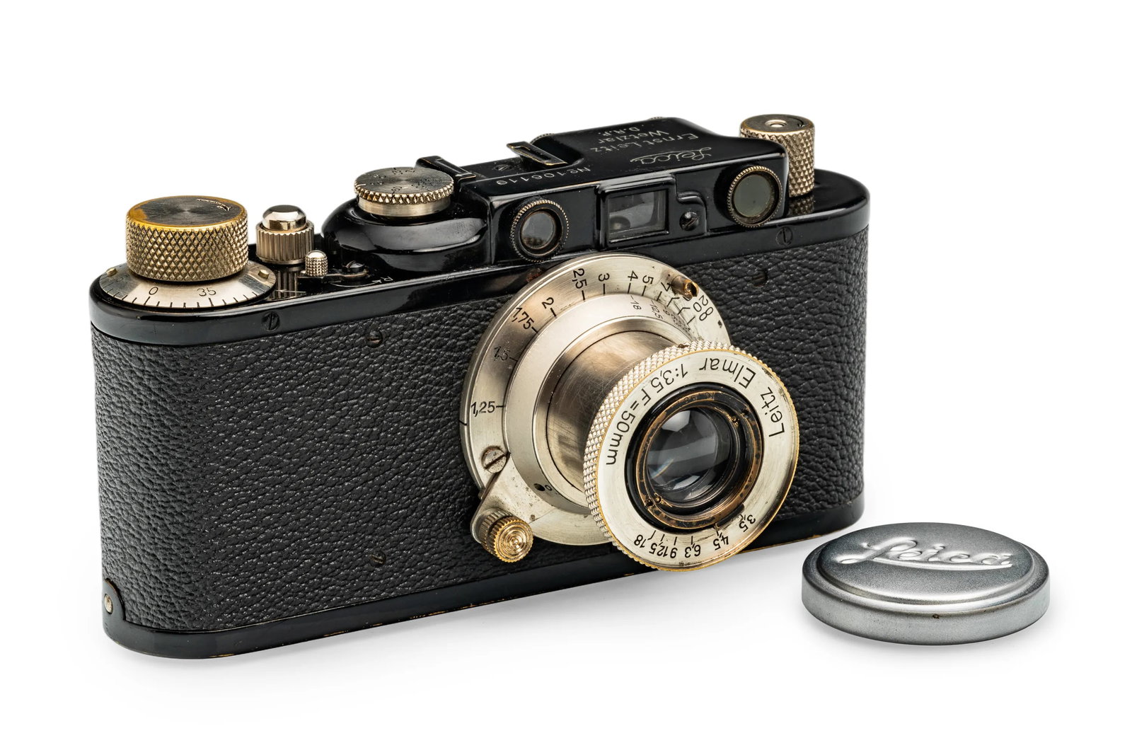 Leica II Mod. D black/nickel with Elmar 3.5/50mm (1 of 13)