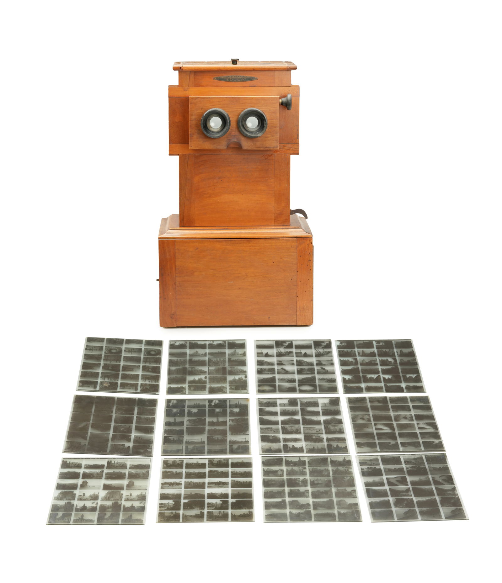 42 19th-Century Glass Stereoview Slides(Multi-Image Views of Paris and european Landscapes), with (1 of 1)