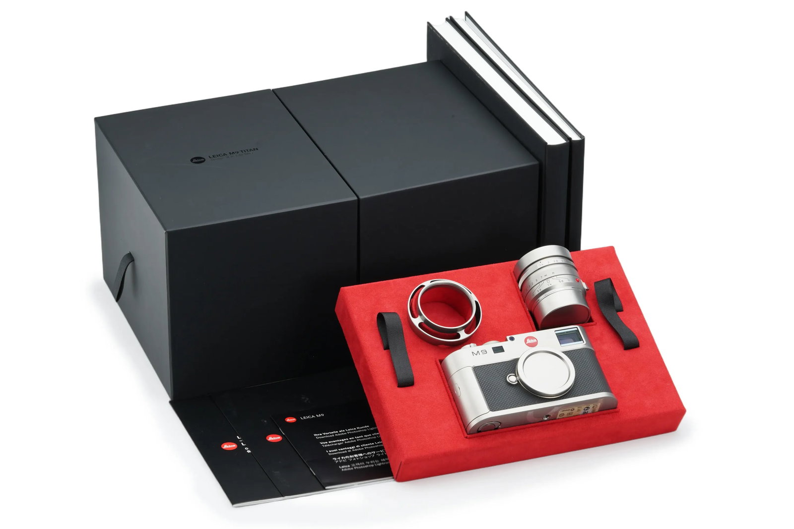 Leica M9 Titan: Designed by Walter de Silva, former head of Volkswagen Group Designer, this M9 Titanium edition is one of only 500 sets ever produced. This specific unit, 134/500, with body number 4000134, features a