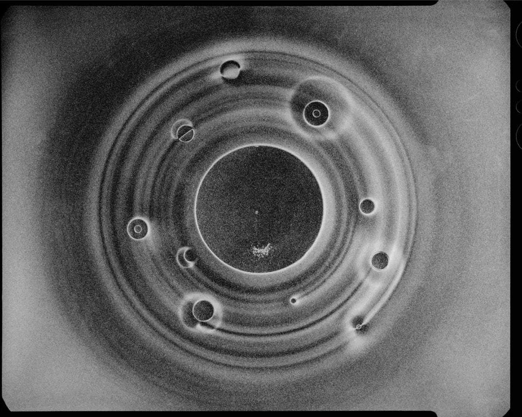 Genesis of Time II: Galaxy - Solar System: Print Date: 2026 Medium: Hand-made silver gelatin print by the artist Camera Format: Photographed with an 4x5(45)large-format camera Edition: 1/8+2AP Framing: Acid-free mounting, with low-reflection