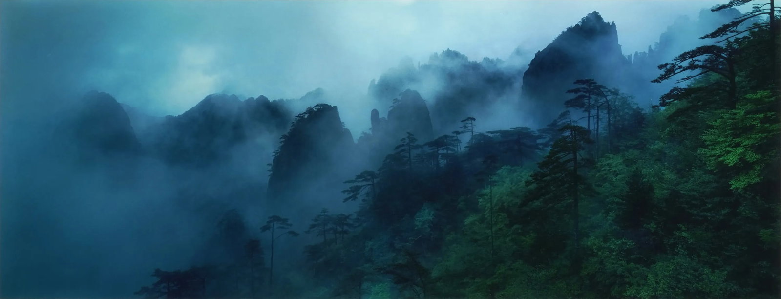 Chinese Landscape: Medium: C-print Format: A work gifted by Magnum photographer Kubota to Jin Tielu Signature: Signed and inscribed by the artist, "To The Tie-Luo JIN" (on the lower left front) This work was inscribed