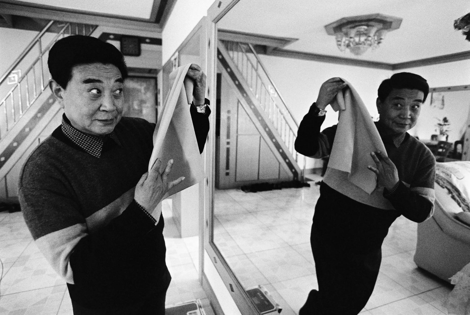 The Male Role of Chinese Opera in Front of a Mirror: Series: Humanism in China, No. 178 Print Date: 2026 Location: Huai'an, Jiangsu Medium: Digital giclee print Edition: 1/30 Signature: Signed by the artist This work was made in 2002 and is one of the