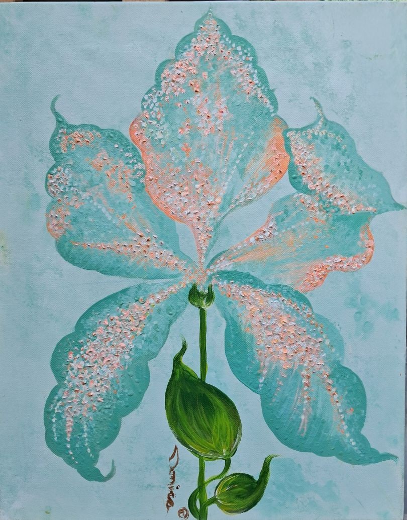 The Irish: The Irish - Tiffany Blue contemporary art - Canvas Painting, Glazed. Major expressions of glowing warm colors, 20x16x.5 The print feature a natural soft glow which draws the viewer into the painting
