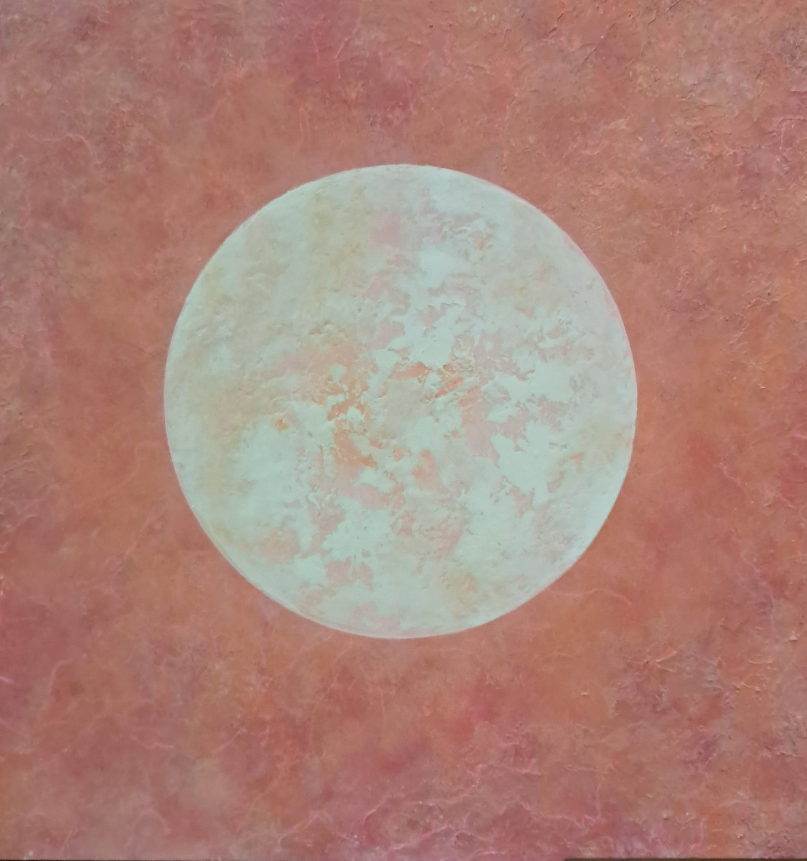 The Sphere - Pink: Galaxy Canvas Painting, Cosmic Galaxy Canvas Wall Art, Major expressions of glowing warm colors, which draws the viewer into the painting adding tranquility and comfort to any room. 30x30x1.5