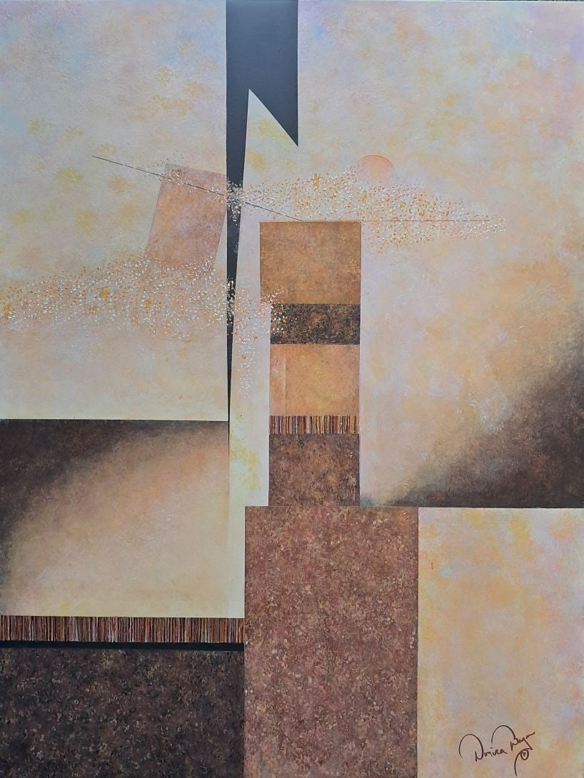 Shades of Brown, Copper & Gold:: Shades of Brown, Copper & Gold: Contemporary art - Canvas Painting. Major expressions of Warm colors, mixed media from oil to acyclic. Size 48x36x1.5 Two dimensional art, the paintings feature a