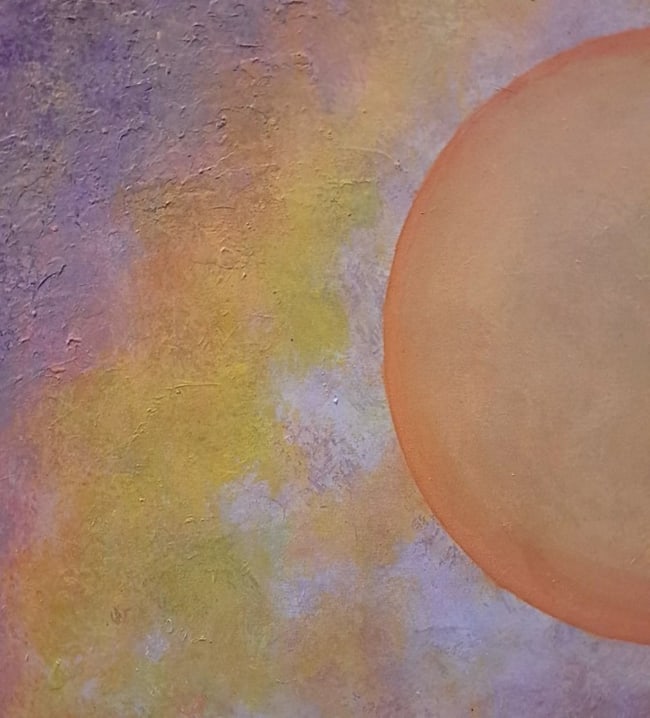 The Galaxy Sphere II, Yellow, Gold on Lavender - 2