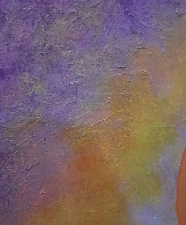 The Galaxy Sphere II, Yellow, Gold on Lavender - 3