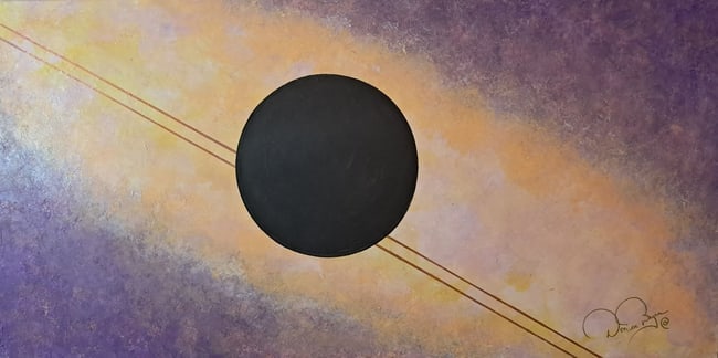 The Black Hole - in Purple: Artist: Donica Christie Bryer (New York born 1958) BFA Degree: School of Visual Arts, NYC Donica C Bryer, Fine Arts Award winning artist, Ms. Bryer was born and raised in the Hudson Valley of Upstate