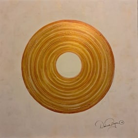 The Spiral - Gold: Artist: Donica Christie Bryer (New York born 1958) BFA Degree: School of Visual Arts, NYC Donica C Bryer, Fine Arts Award winning artist, Ms. Bryer was born and raised in the Hudson Valley of Upstate