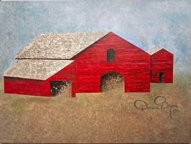 The Red Barn: Artist: Donica Christie Bryer (New York born 1958) BFA Degree: School of Visual Arts, NYC Donica C Bryer, Fine Arts Award winning artist, Ms. Bryer was born and raised in the Hudson Valley of Upstate