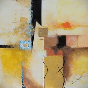 Shades of Orange Copper & Gold: Artist: Donica Christie Bryer (New York born 1958) BFA Degree: School of Visual Arts, NYC Donica C Bryer, Fine Arts Award winning artist, Ms. Bryer was born and raised in the Hudson Valley of Upstate