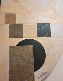 Shades of Grey, Copper & Gold - Circle - 4