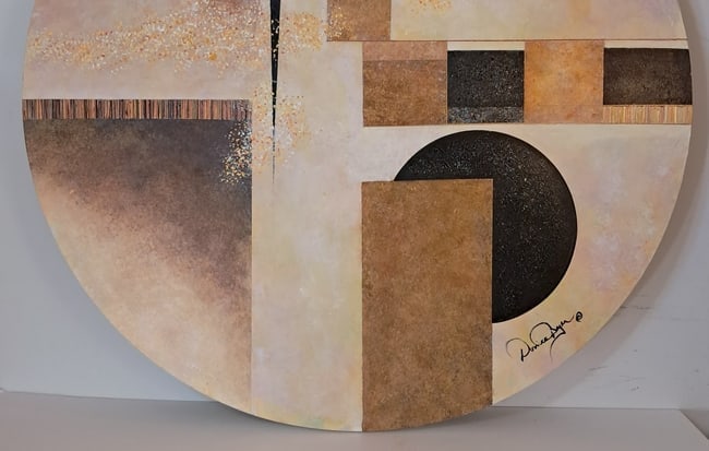 Shades of Brown, Copper & Gold - Circle - 5
