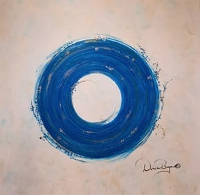 The Fast Pace of Life II - Blue: Artist: Donica Christie Bryer (New York born 1958) BFA Degree: School of Visual Arts, NYC Donica C Bryer, Fine Arts Award winning artist, Ms. Bryer was born and raised in the Hudson