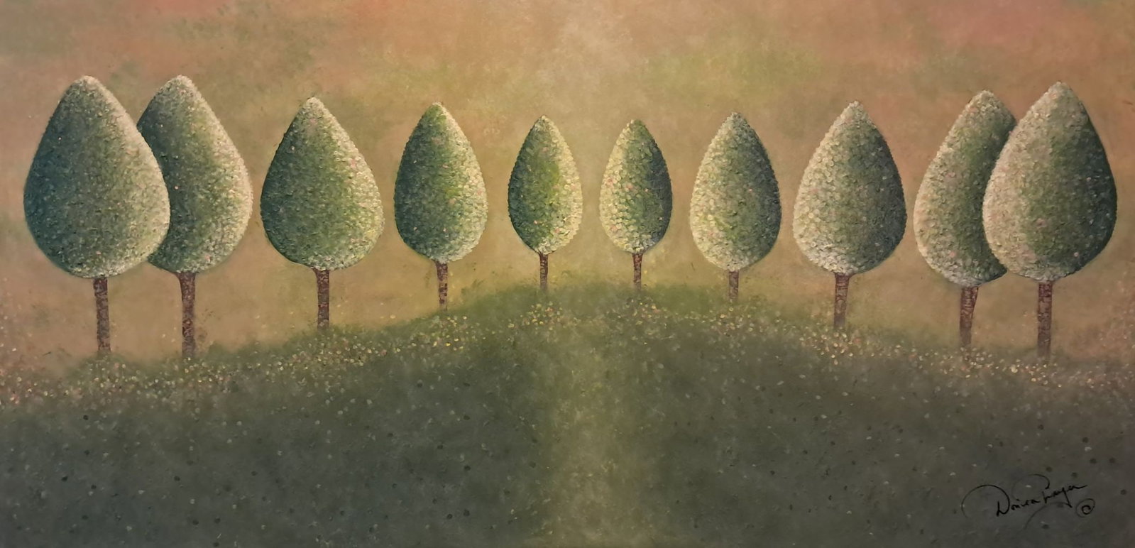 Season of Summer: Artist: Donica Christie Bryer (New York born 1958) BFA Degree: School of Visual Arts, NYC Donica C Bryer, Fine Arts Award winning artist, Ms. Bryer was born and raised in the Hudson Valley of Upstate