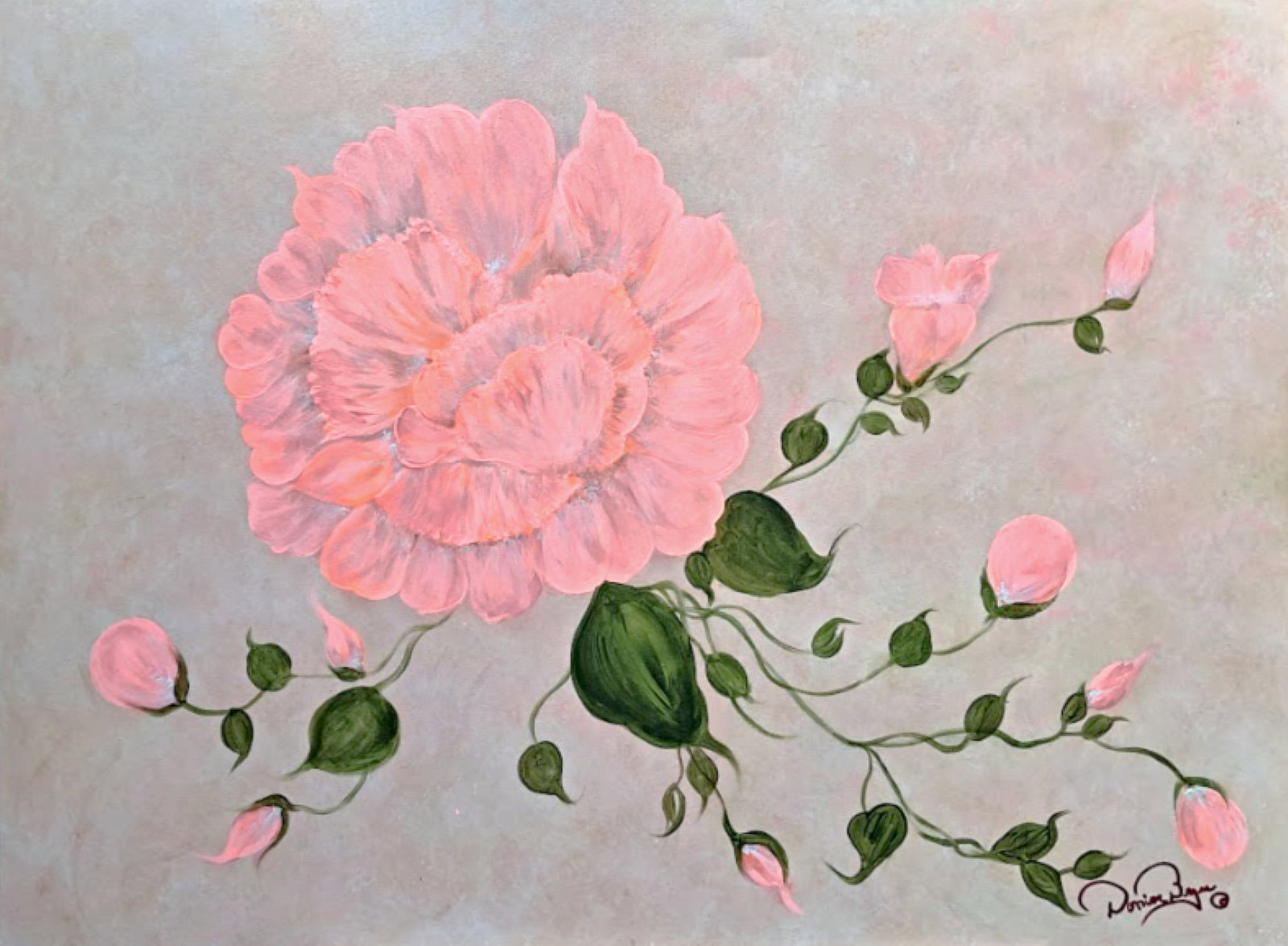 The Rose - Pink: Artist: Donica Christie Bryer (New York born 1958) BFA Degree: School of Visual Arts, NYC Donica C Bryer, Fine Arts Award winning artist, Ms. Bryer was born and raised in the Hudson Valley of Upstate