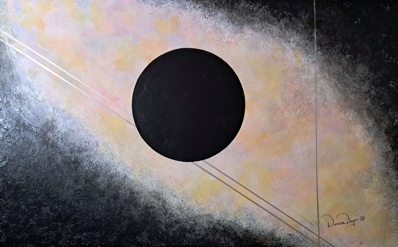 The Black Hole - Galaxy: Artist: Donica Christie Bryer (New York born 1958) BFA Degree: School of Visual Arts, NYC Donica C Bryer, Fine Arts Award winning artist, Ms. Bryer was born and raised in the Hudson Valley of Upstate